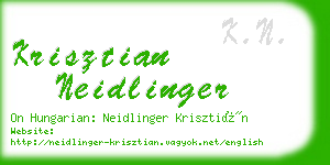 krisztian neidlinger business card